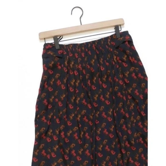 COACH Horse & Carriage Print Skirt Equestrian Equine A-Line Tie Waist Size 8 - Picture 4 of 12
